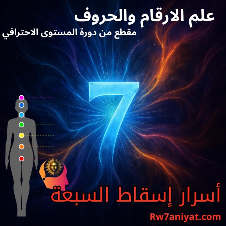 309 - إسقاط السبعة علم الحروف والارقام 1 إسقاط السبعة