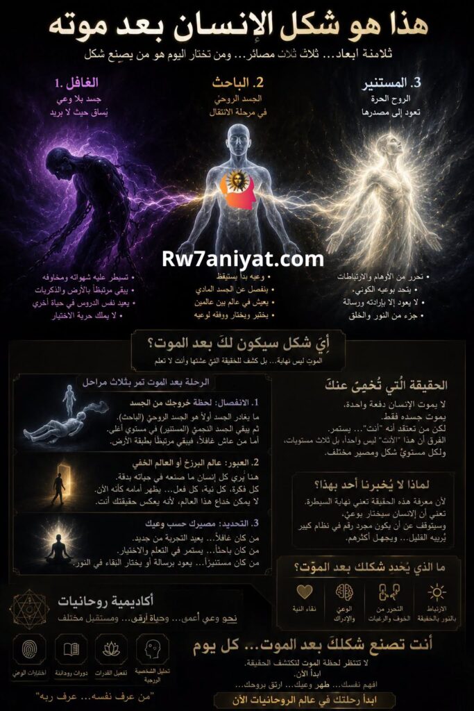 شكل الانسان بعد الموت