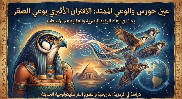 عين حورس والوعي الممتد: الاقتران الأثيري بوعي الصقر